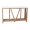 Merrick Lane Erikson Modern Farmhouse Engineered Wood Sofa Table with Wood Bracing and Lower Shelf